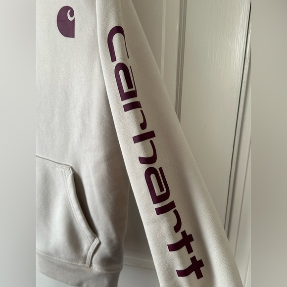 Carhartt Womens Relaxed Fit Midweight Logo Sleeve Graphic Sweatshirt - Picture 8 of 11